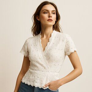 JAQUES VERT | Cream Sequin Sleeveless Top – Women’s Size 8